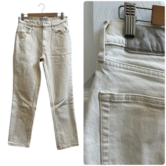 Everlane The Original Cheeky Organic Cotton Ecru Size 29 Jean 27.5 Inch Inseam - Picture 13 of 13